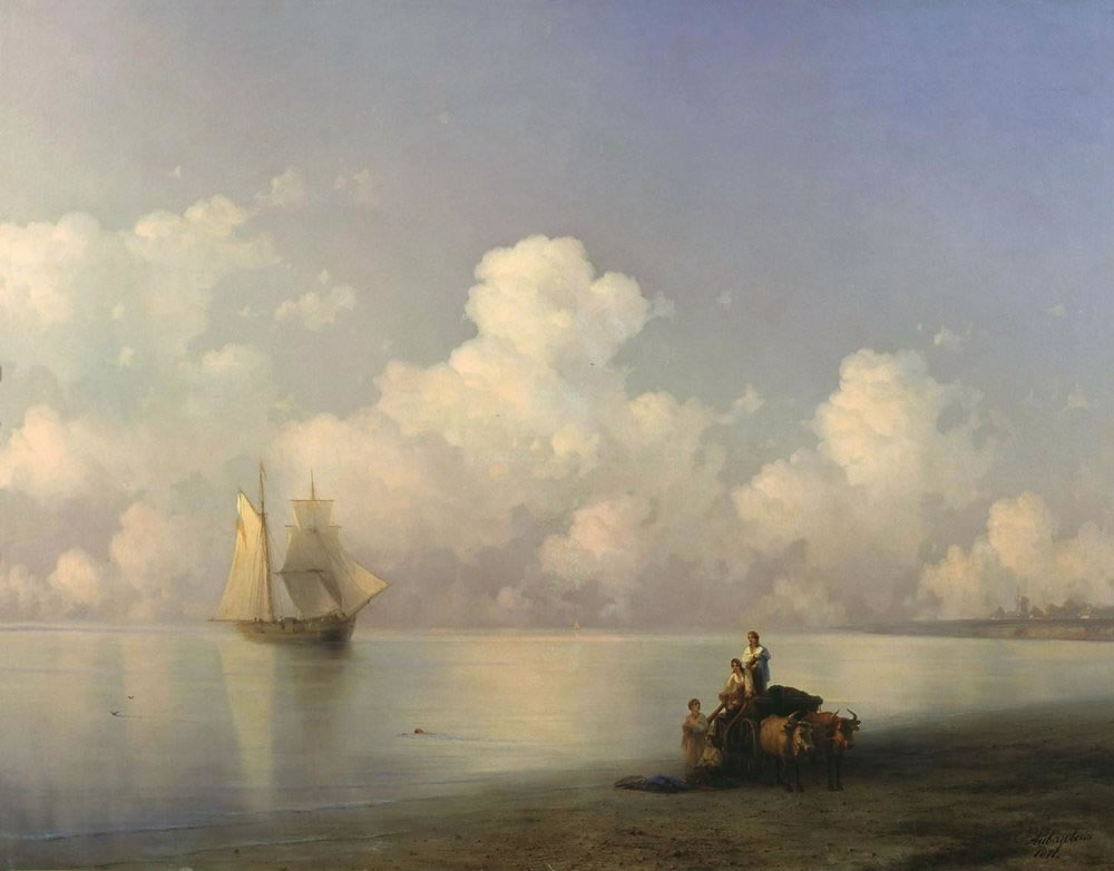 И. Айвазовский. Вечер на море. 1871.