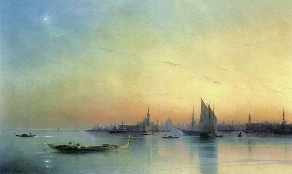 И. Айвазовский. Вид Венеции с лагуны при закате. 1873.