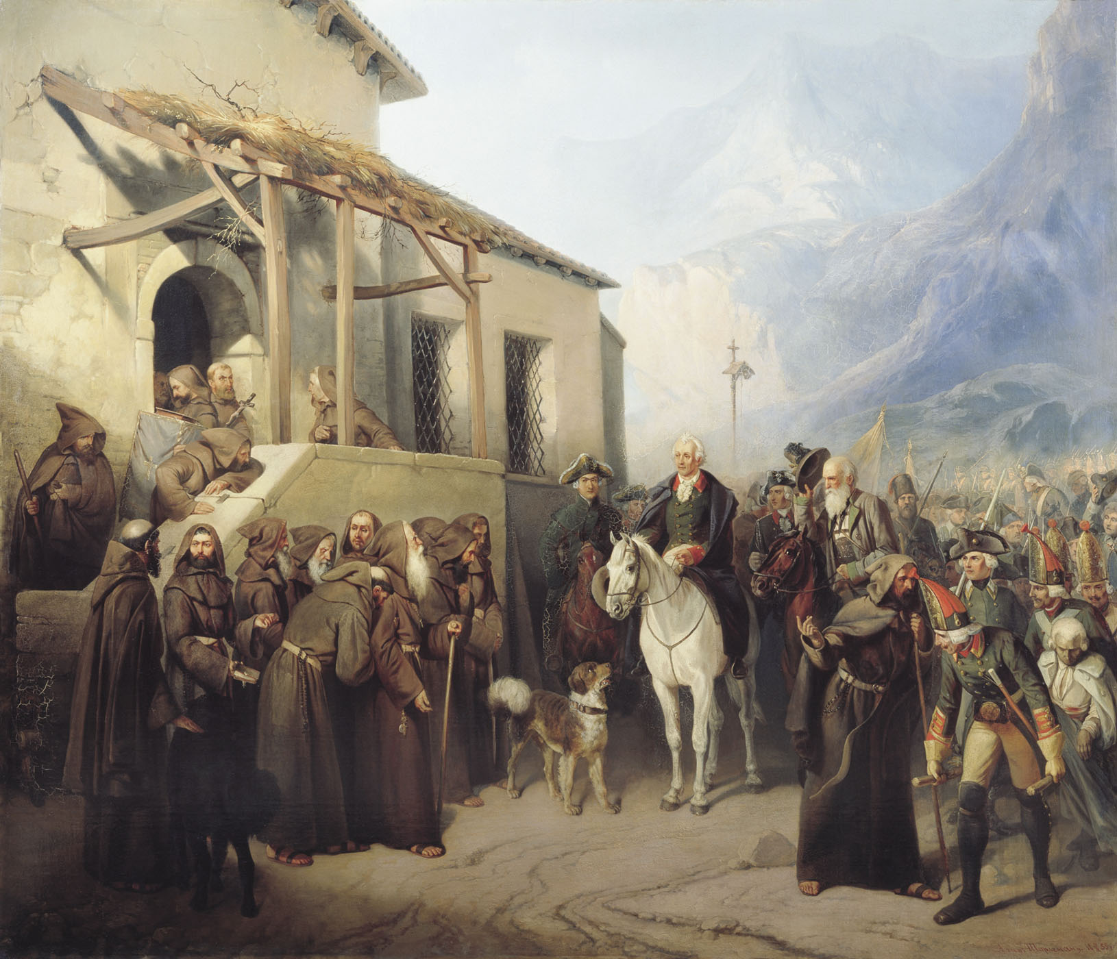 А. Шарлемань. Фельдмаршал А. В. Суворов на вершине Сен-Готарда 13 сентября 1799 года.