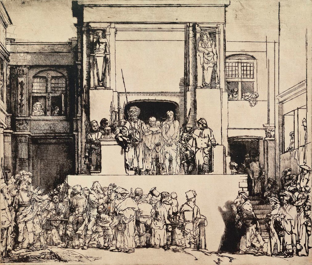 Рембрандт ван Рейн. Христос перед народом или Се человек. 1655.