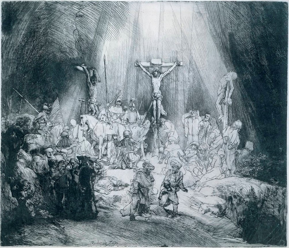 Рембрандт ван Рейн. Три креста. 1653.