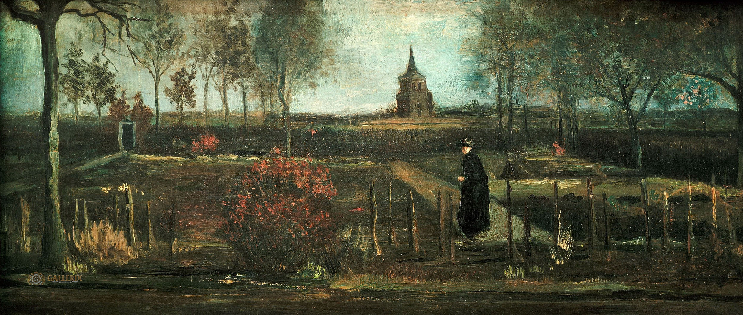 Винсент Ван Гог. "Сад священника в Нейнене, весна". 1884. Гронингенский музей, Гронинген.