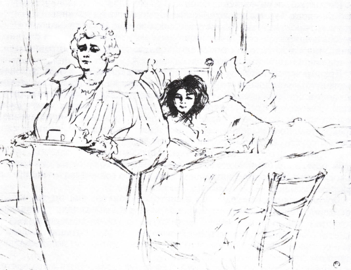 Анри де Тулуз-Лотрек. "Женщина с подносом (Мадам Баран и мадемуазель Попо)". 1896.