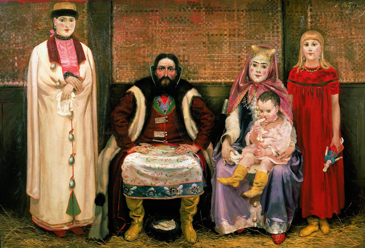 Андрей Рябушкин. Русские женщины XVII столетия в церкви. 1899.