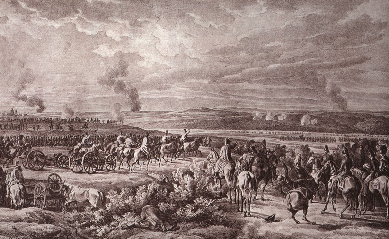 П. Лакруа. На поле боя под Москвой 5 сентября 1812 года. Литография по рисунку Альбрехта Адама. 1830-е.