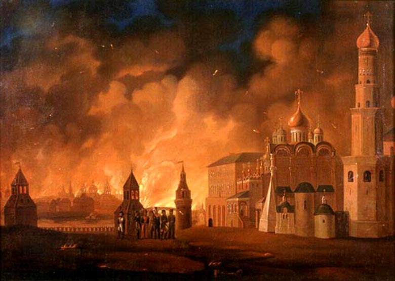 А. Ф. смирнов. Пожар Москвы, сентябрь 1812 года.