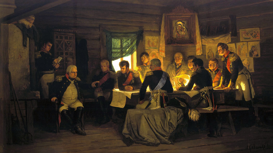 Алексей Кившенко. Военный совет в Филях в 1812 году. 1882.