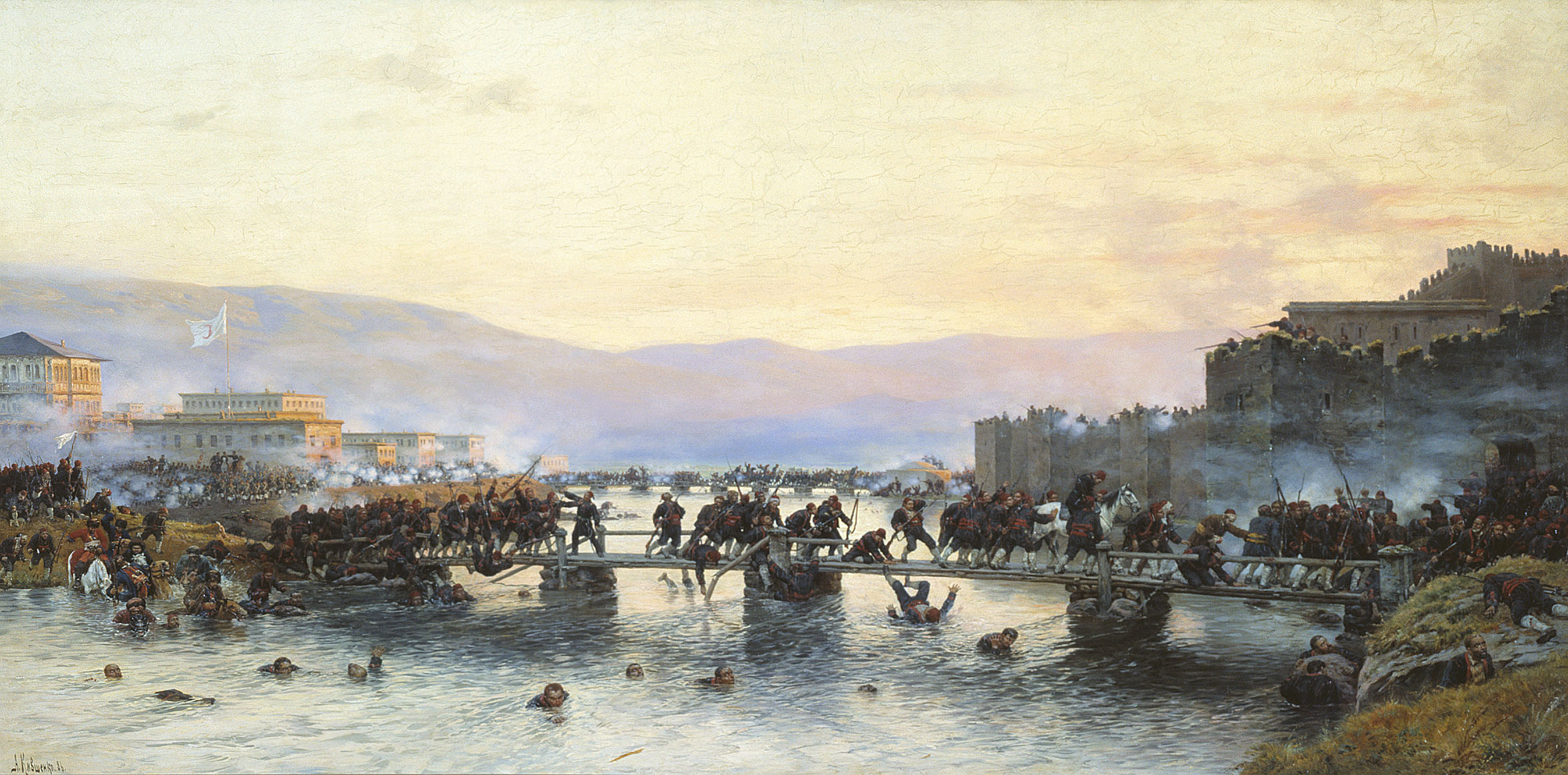 А. Кившенко. Штурм крепости Ардаган 5 мая 1877 года.                                                        .