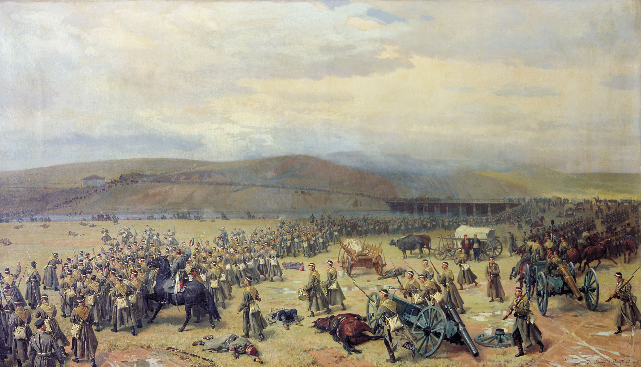 Н. Дмитриев-Оренбургский. Последний бой под Плевной 28 ноября 1877 года. 1889.                                                                  .