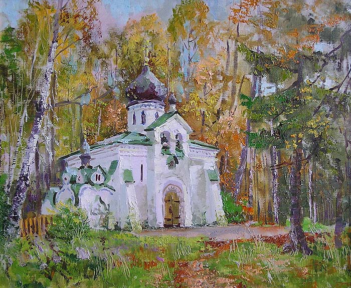 Валерий Изумрудов. Церковь в Абрамцеве.