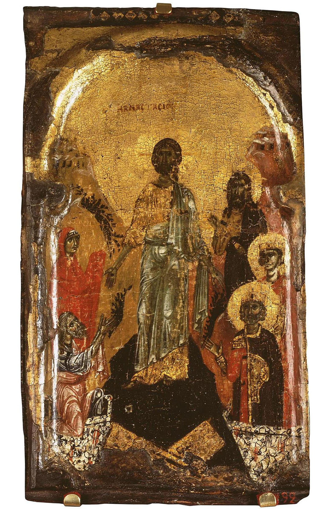 Икона ", Сошествие во ад". Византия, Афон. XII век. Эрмитаж, Санкт-Петербург.
