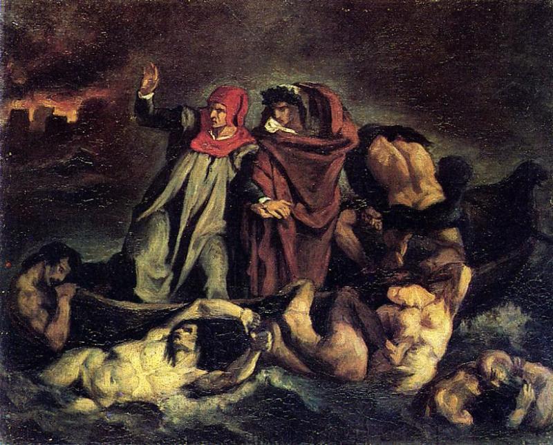 Эдуард Мане. Копия картины Э. Делакруа "Данте и Вергилий в аду". 1854.