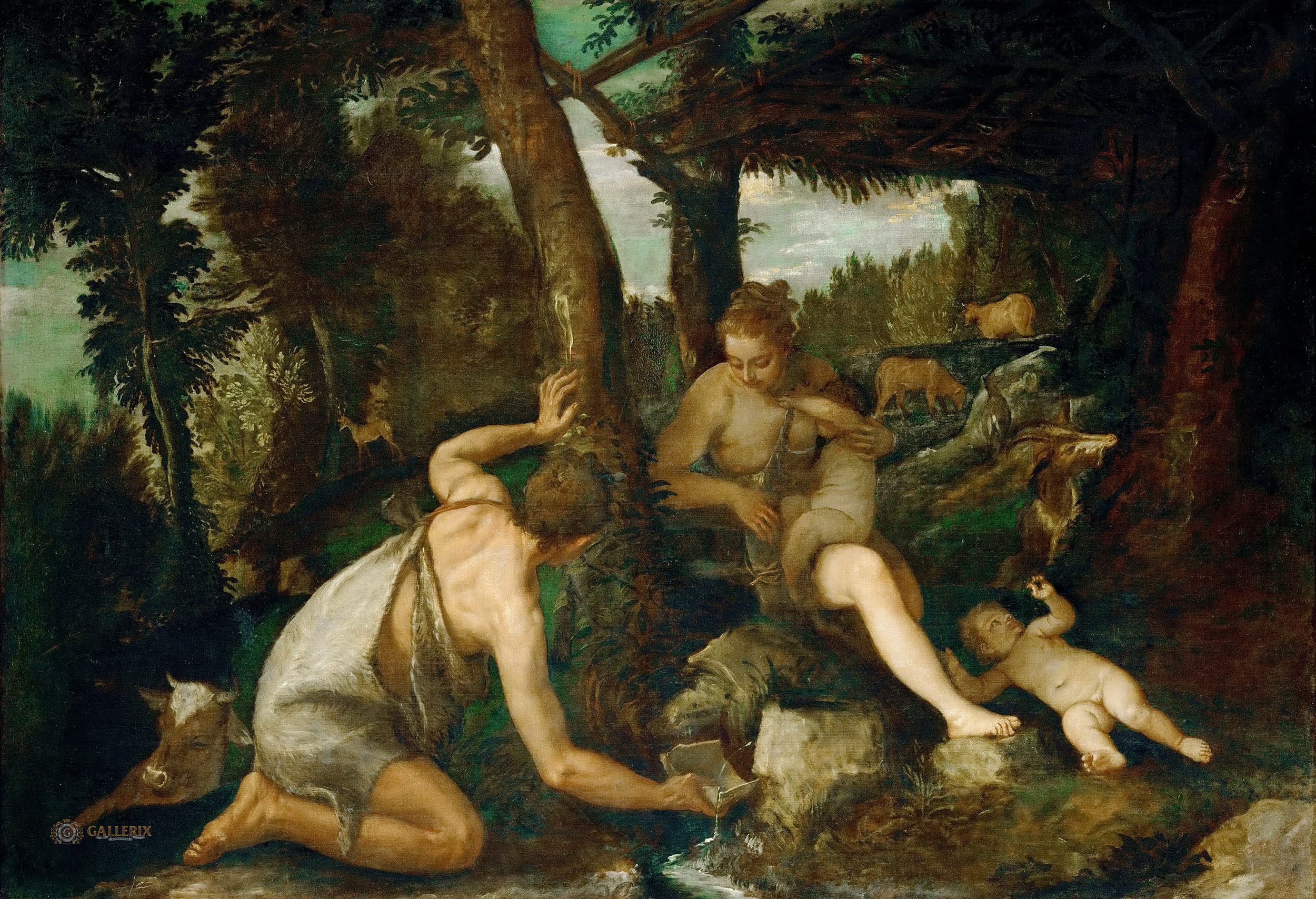 Паоло Веронезе. Адам и Ева после изгнания из Рая.