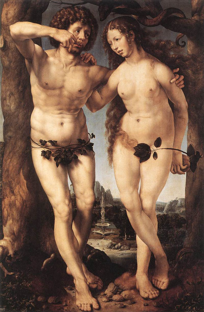 Ян Госсарт. Адам и Ева.