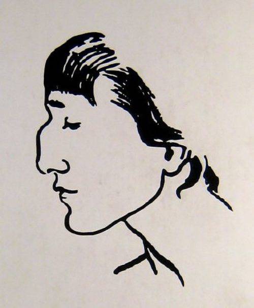 М. М. Синякова. "Портрет А. А. Ахматовой". 1920.