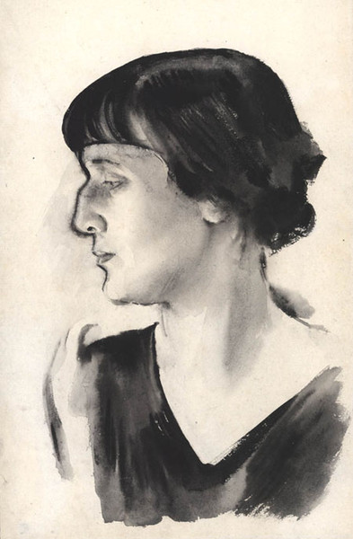 Николай Андреевич Тырса. "Портрет А. Ахматовой". 1928.