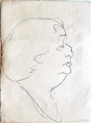 Лев Сморгон. "Анна Ахматова". 1963.