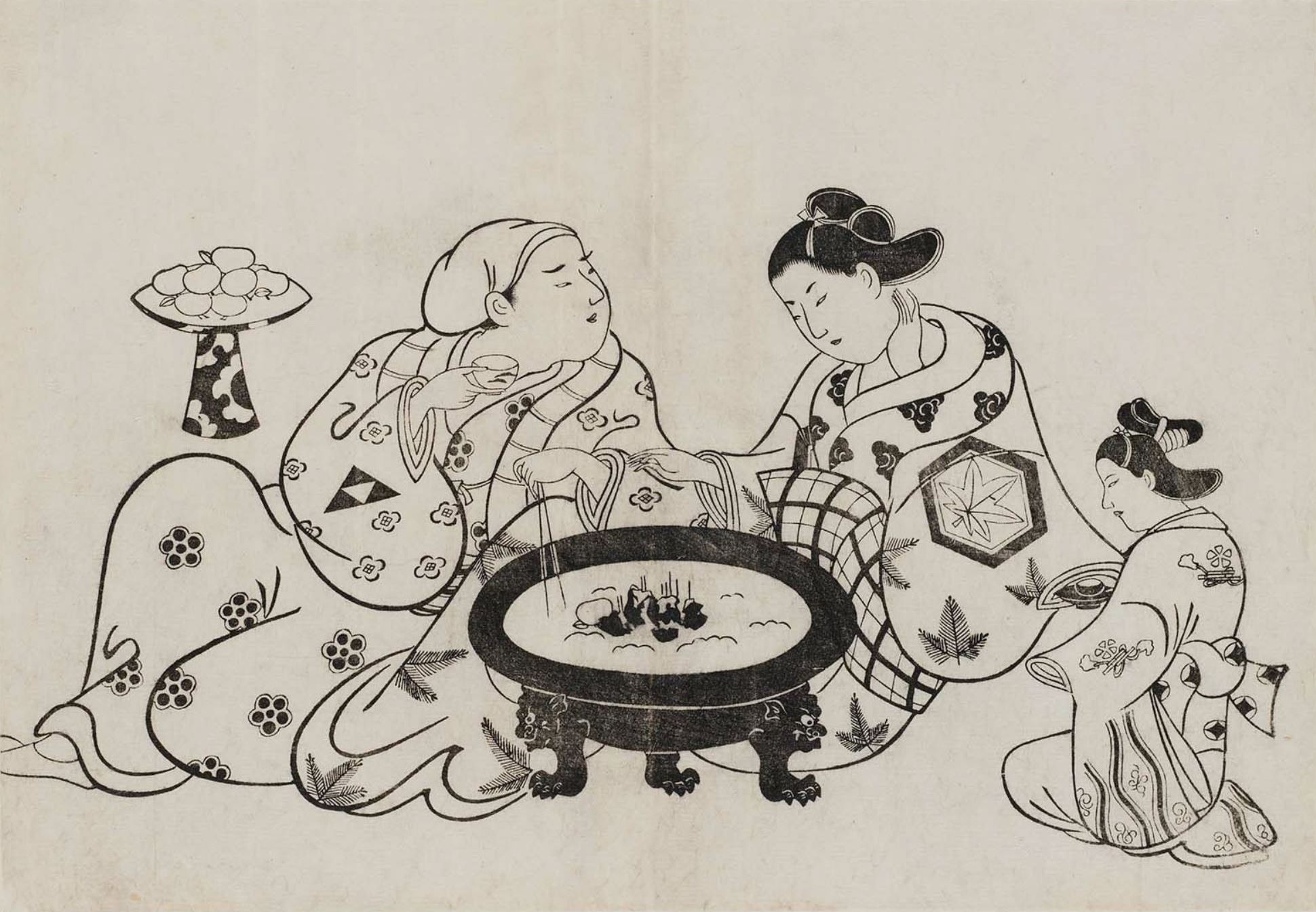 Окумура Масанобу. "Куртизанка Такао и актёр Дайкити I". Около 1705.