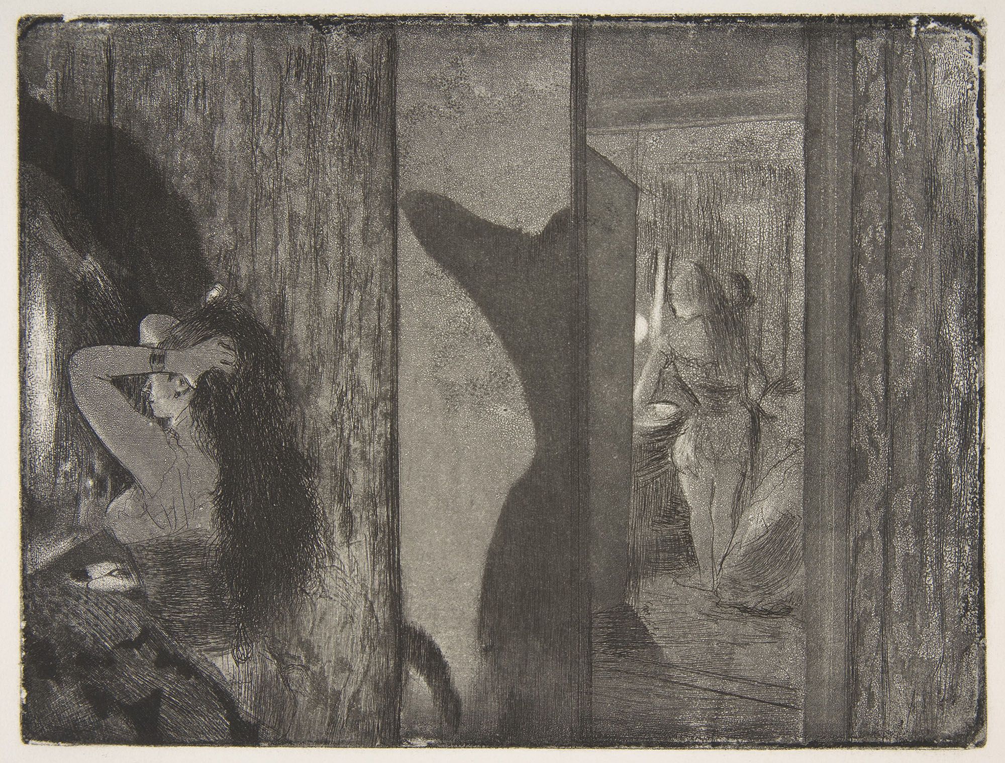 Эдгар Дега. Актрисы в туалетных комнатах. 1879-1880.