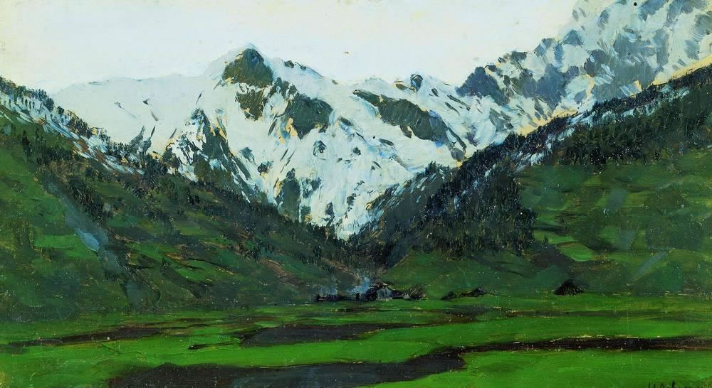 Исаак Левитан. В Альпах весной. 1897.
