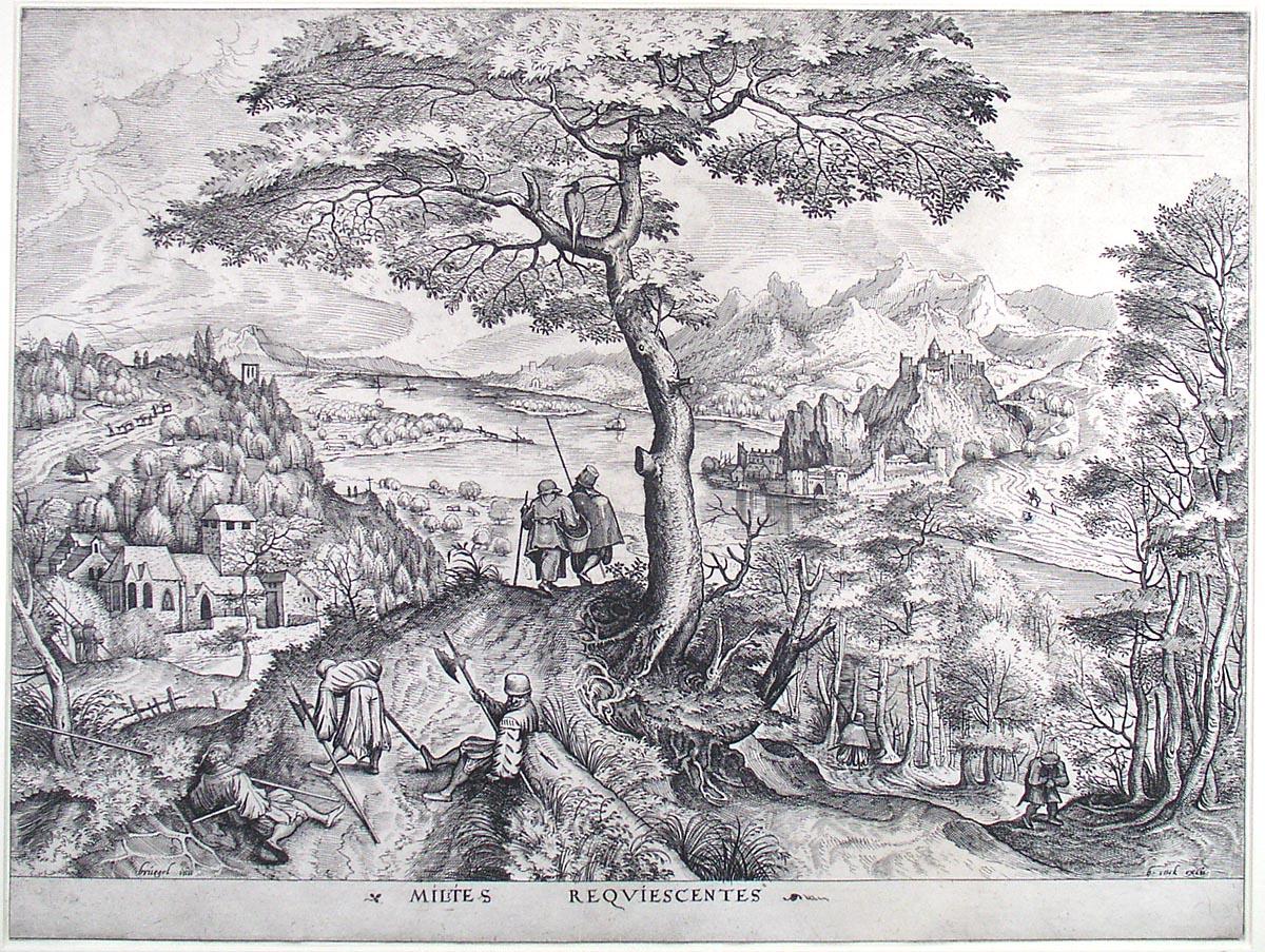 Питер Брейгель Старший. "Английский пейзаж". 1555-1556.
