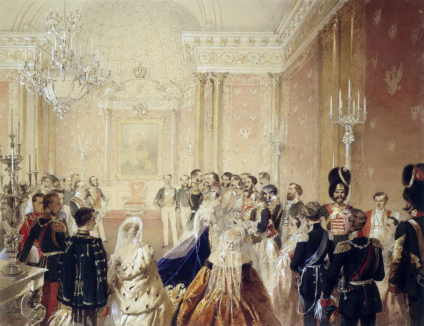 Михай Зичи. "Поздравление Александра II 1 января 1863 года дипломатическим корпусом".