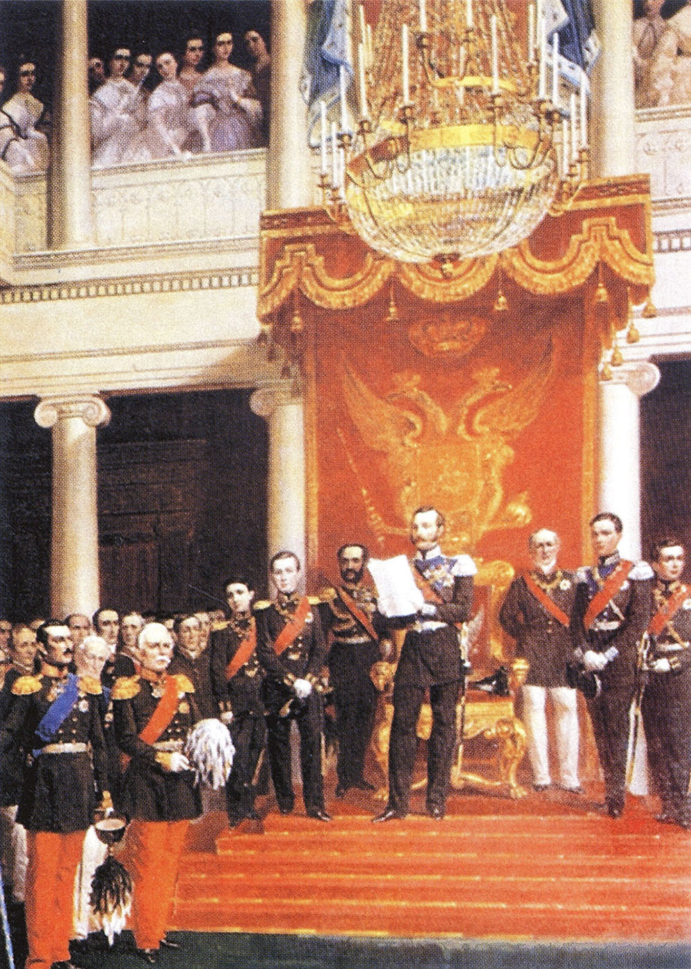Р. Экман. "Александр II официально провозглашает открытие сессии Сейма Финляндии в 1863 году".
