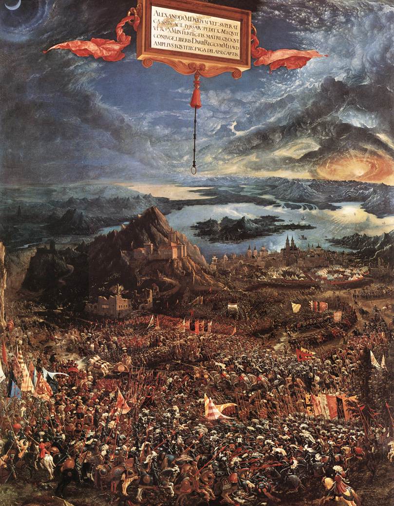 Альбрехт Альтдорфер. "Битва Александра Македонского с Дарием". 1529.