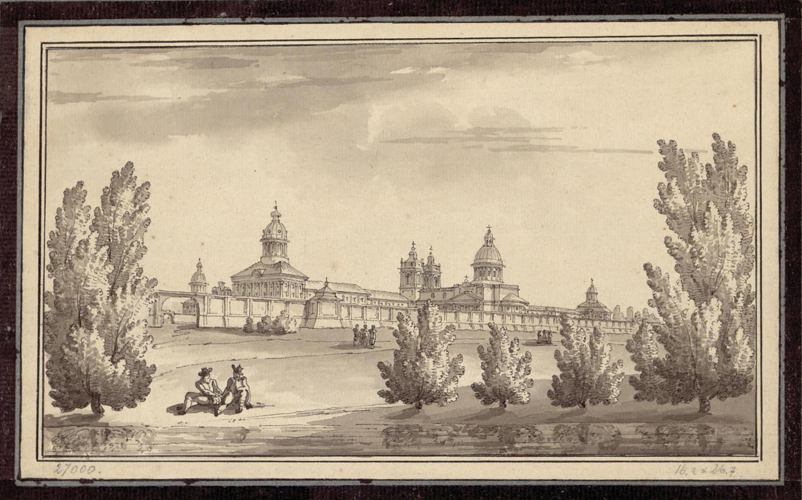 Джакомо Кваренги. "Александро-Невская Лавра". 1780-е. Эрмитаж, Санкт-Петербург.