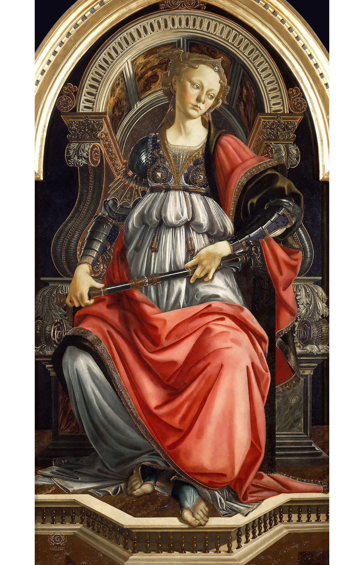 Сандро Боттичелли. "Аллегория силы". 1469-1470. Галлерея Уффици, Флоренция.