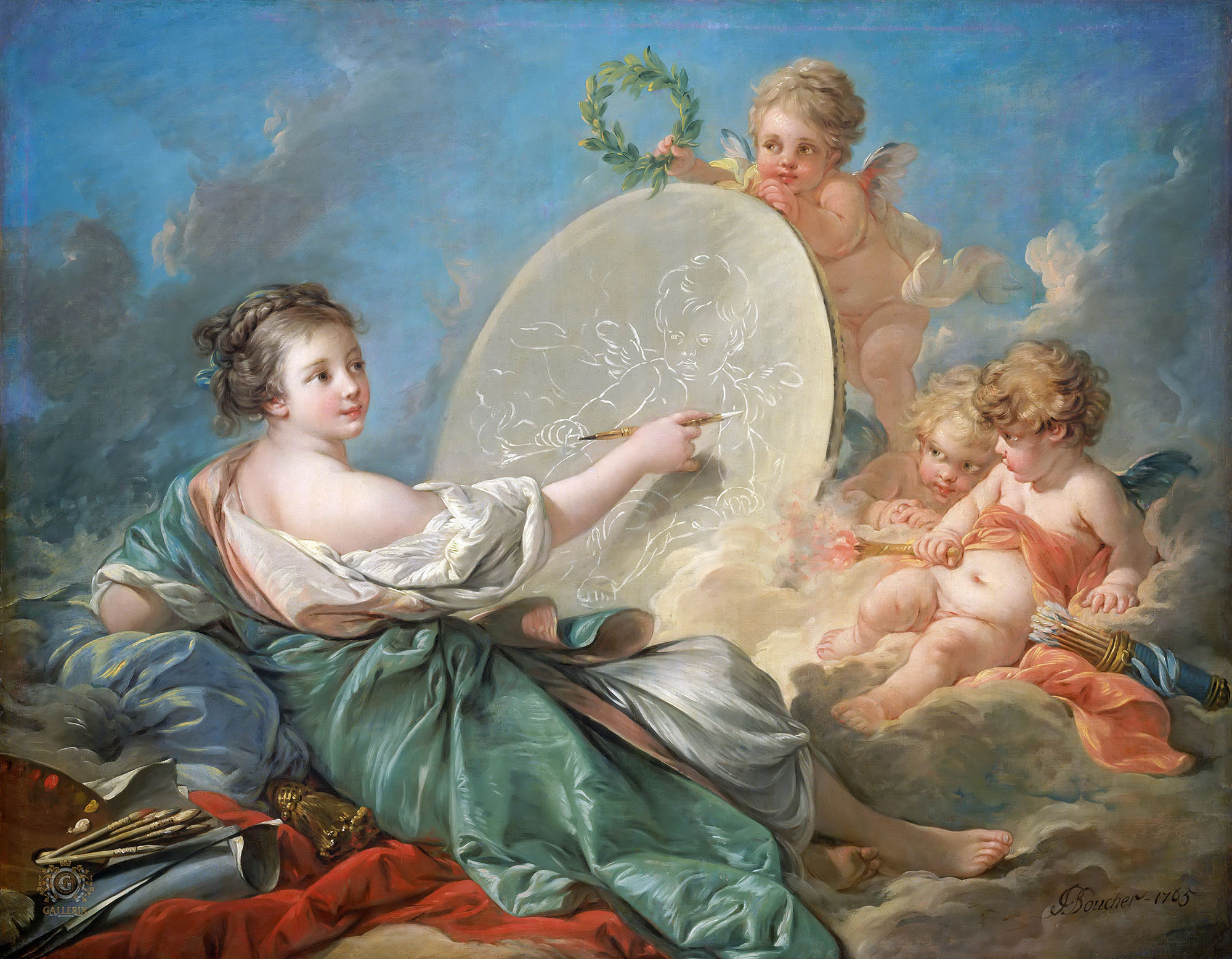 Франсуа Буше. "Аллегория живописи". 1765. Национальная галерея, Вашингтон.