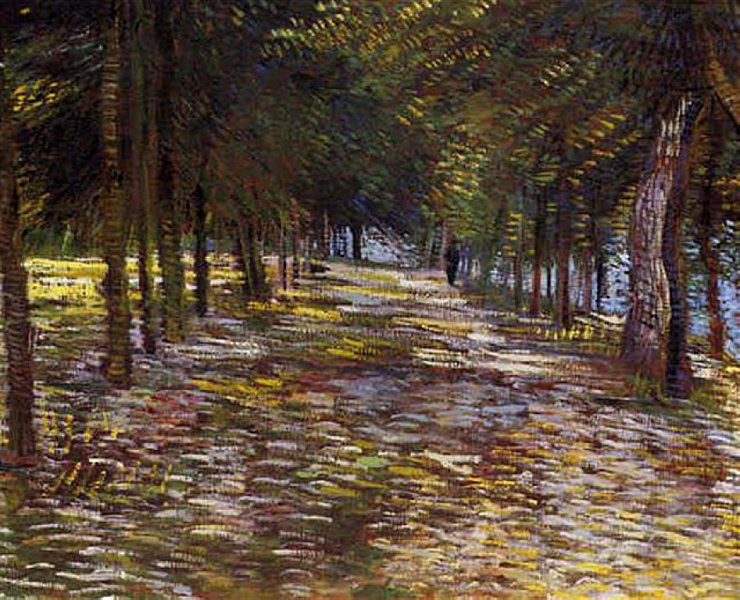 Винсент Ван Гог. "Аллея в парке Войе д'Аржансон в Аньере".