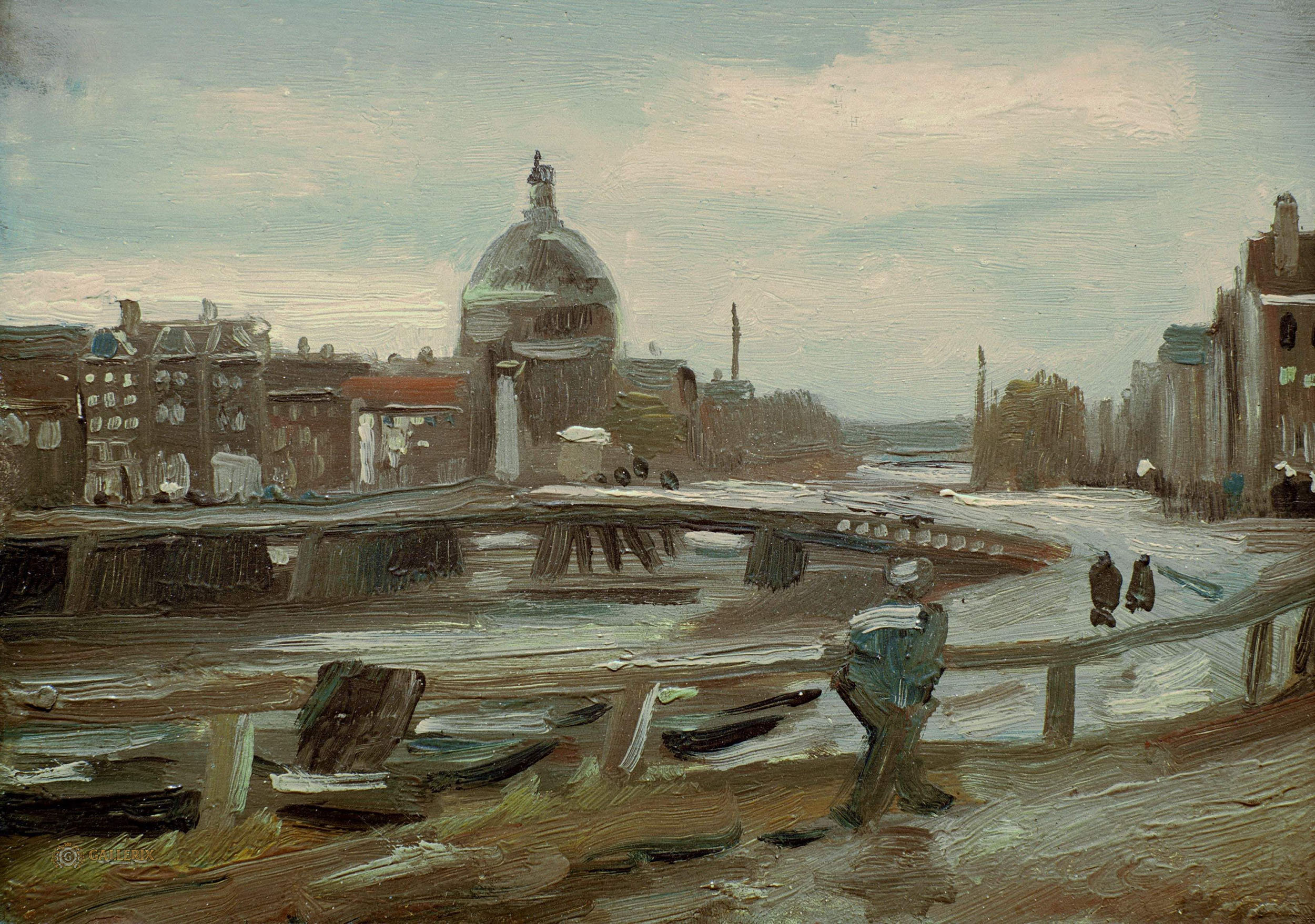 Винсент Ван Гог. "Канал Сингель в Амстердаме". 1885. Частная коллекция.