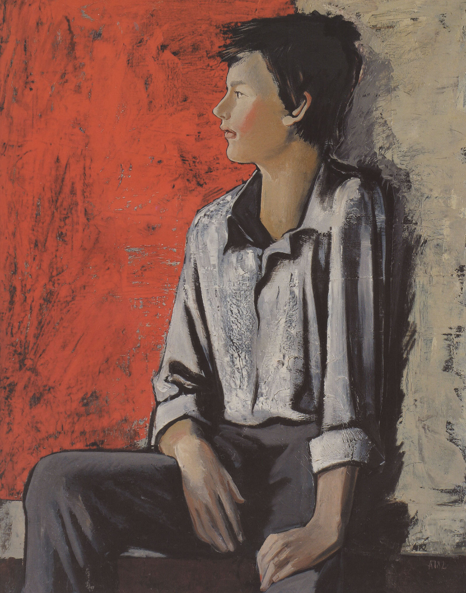 Андрей Пахомов. Портрет мальчика. 1982.