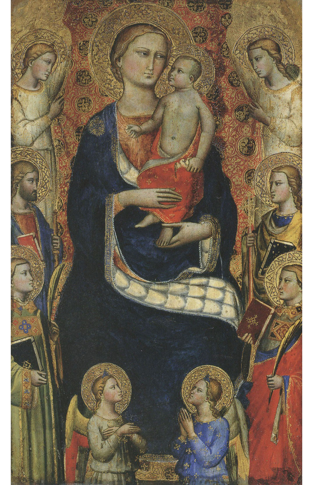 Мастер цеха шерстянщиков. Работал в конце XIV - начала XV века во Флоренции. "Мадонна с Младенцем, четырьмя святыми и четырьмя ангелами".