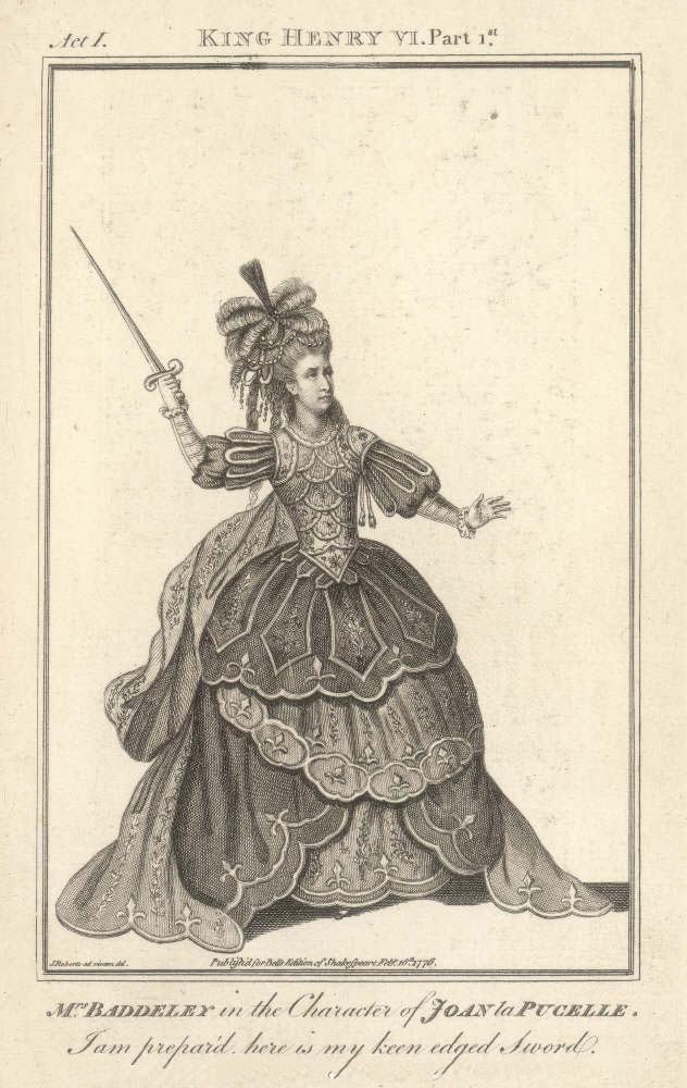 Дж. Робертм. "София Баддели (1745-1786) - английская актриса и куртизанка в роли Жанны д'Арк".