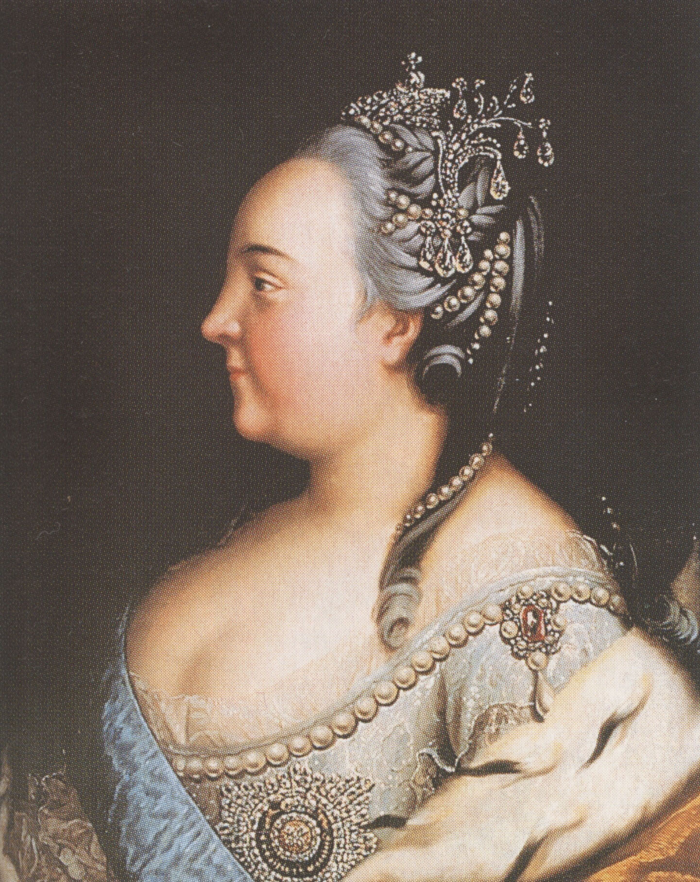 Г. Бухгольц. Елизавета Петровна в жемчугах. Около 1768.