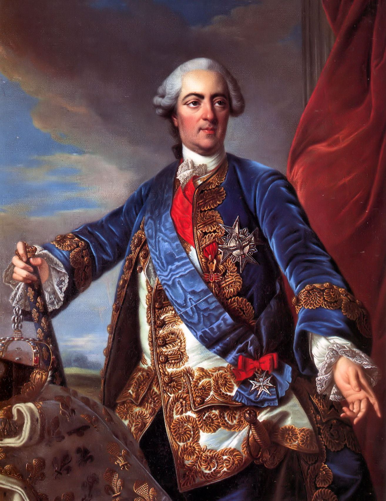 Луи Мишель Лоо. Портрет Людовика XV. XVIII век.
