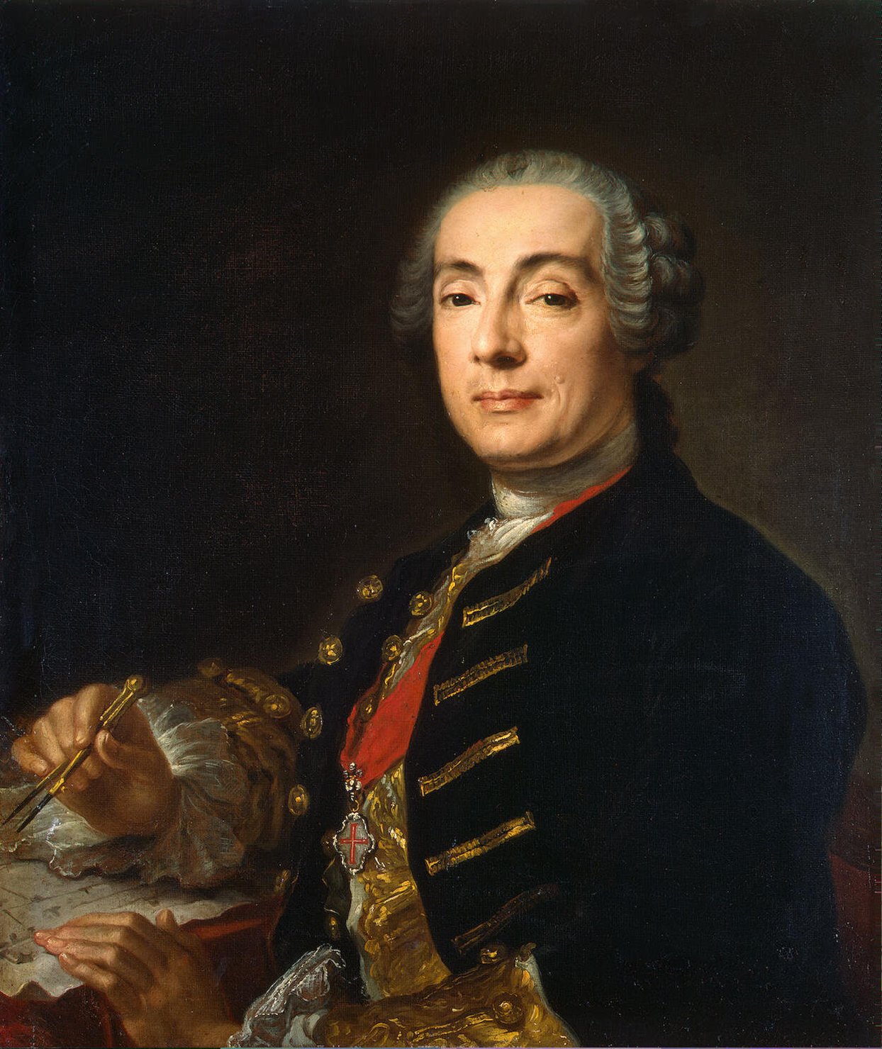 Лукас Pfanzelt. Портрет Франческо Бартоломео Растрелли. 1750-е - 1760-е.
