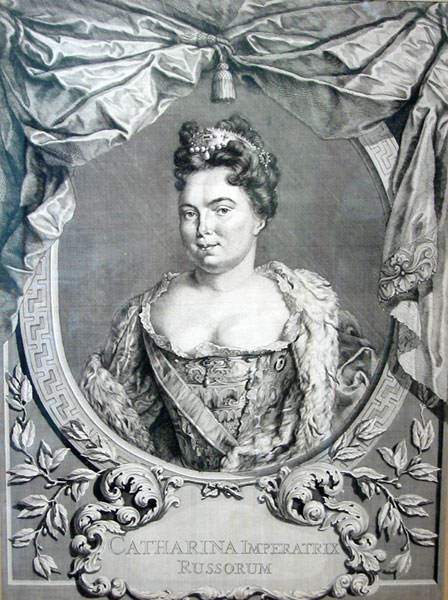 Екатерина Алексеевна. Гравюра. 1724.