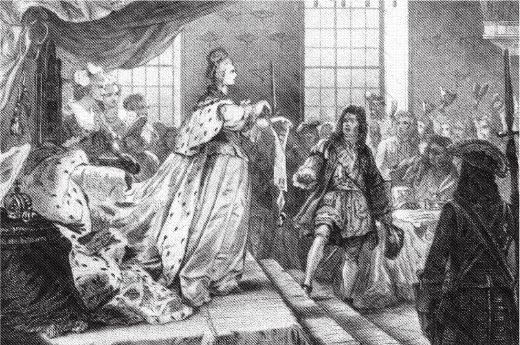 И. Шарлемань. Императрица Анна Иоанновна разрывает "кондиции" в 1730 году в Москве.