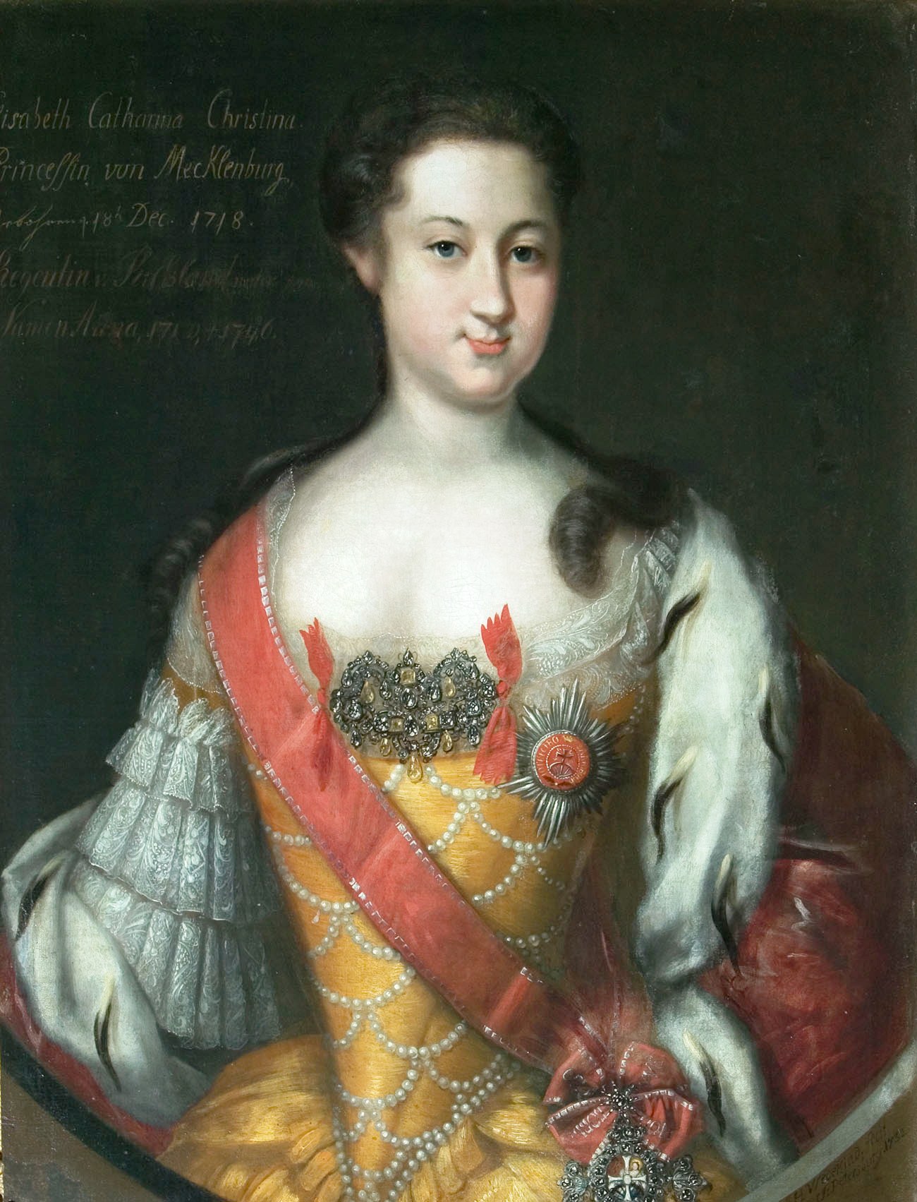 Иоганн Ведекинд. "Принцесса Анна Леопольдовна". 1732.