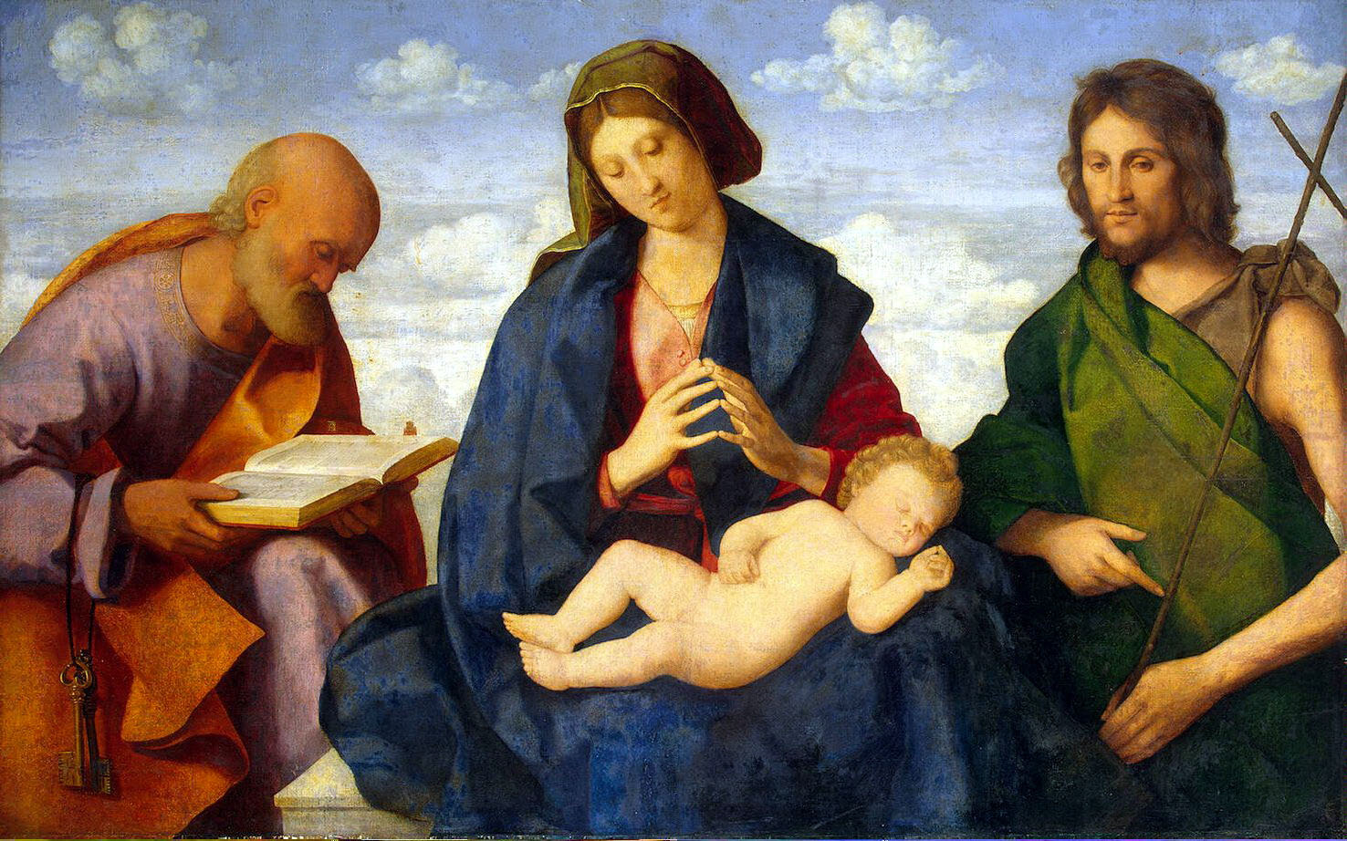 Винченцо Катена (Винченцо ди Бьяджо). "Мадонна с Младенцем, Иоанном Крестителем и апостолом Петром". Около 1512.
