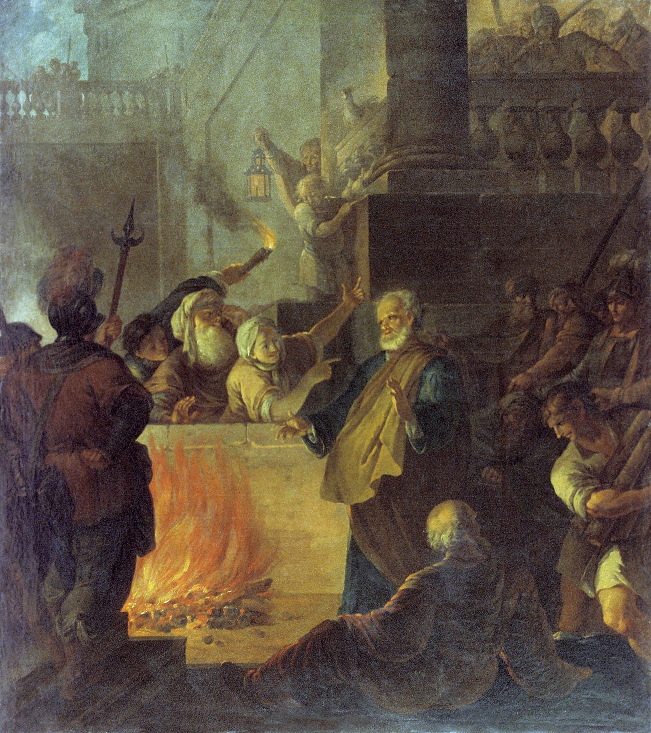 Гавриил Игнатьевич Козлов. "Апостол Пётр отрекается от Христа". 1762.