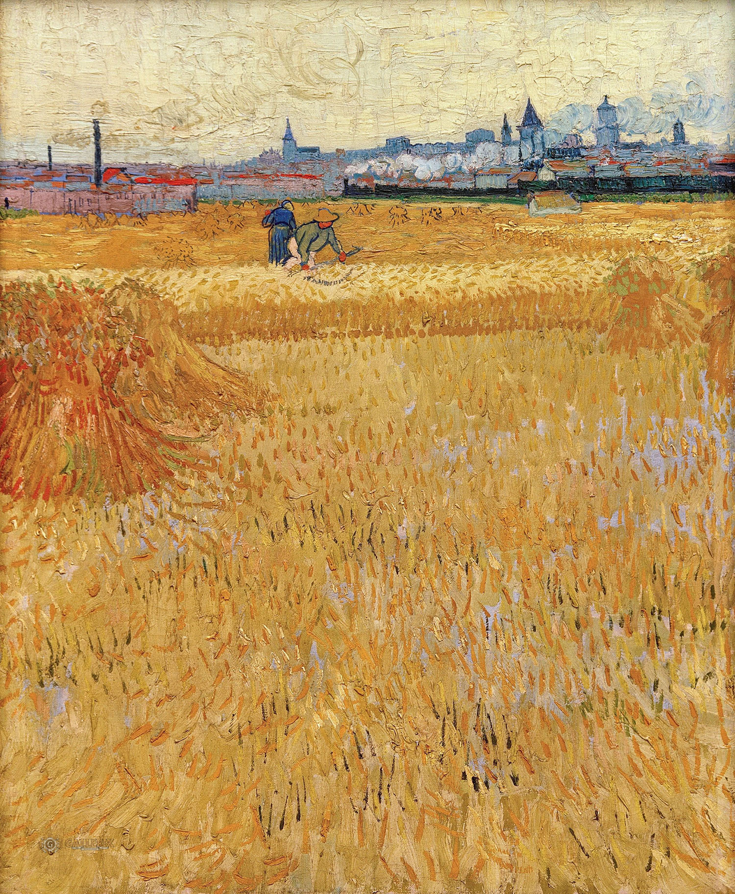 Винсент Ван Гог. "Вид Арля с пшеничного поля". 1888.