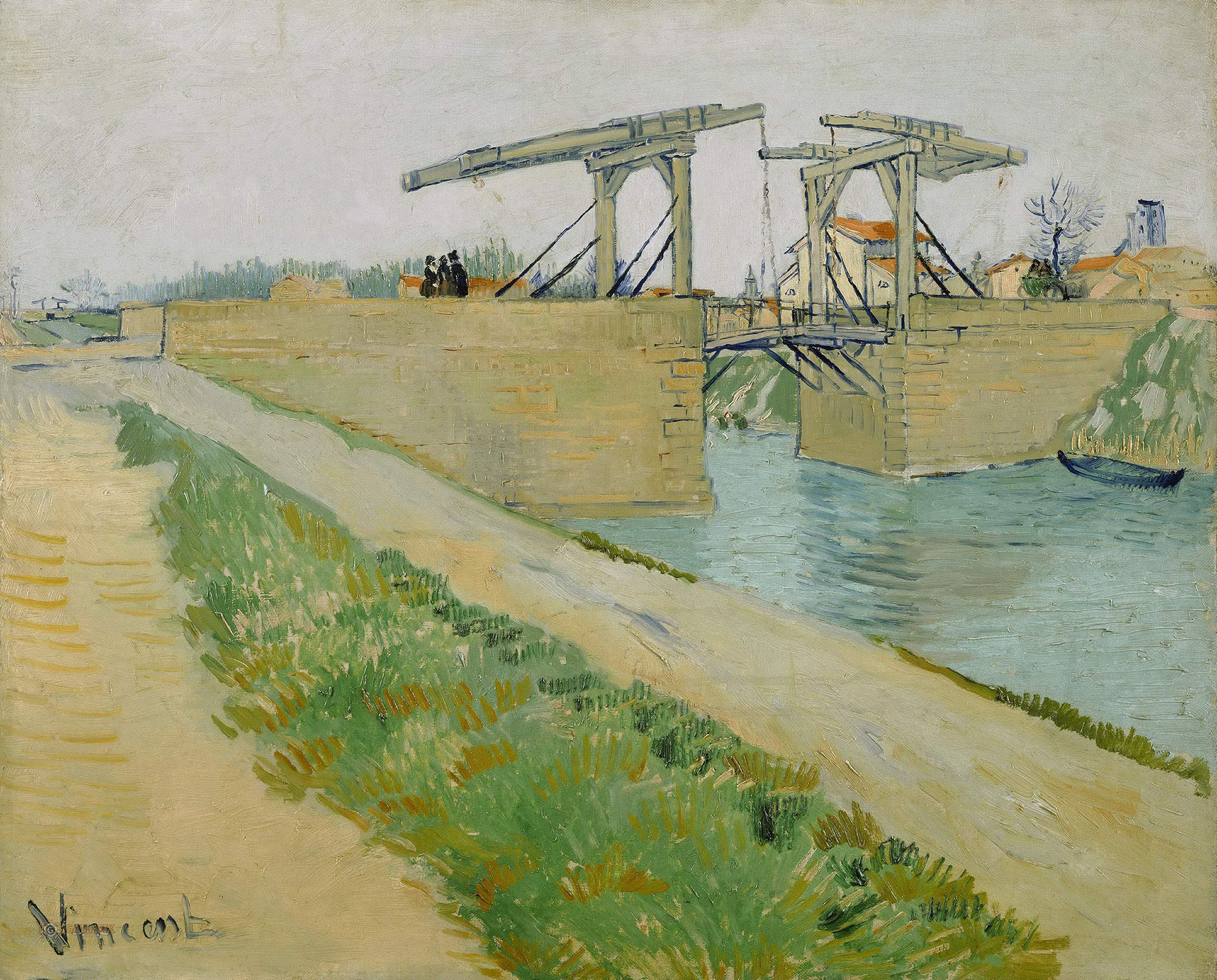 Винсент Ван Гог. "Мост Ланглуа в Арле с дорогой вдоль канала". 1888.