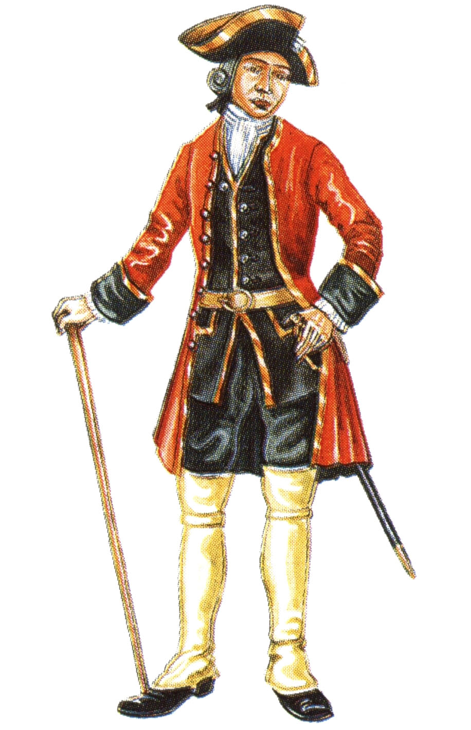"Офицер морской артиллерии. 1732 год.".