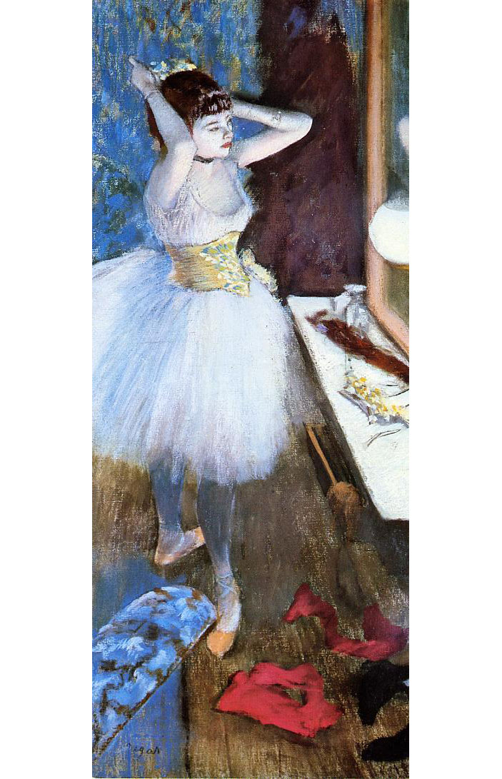 Эдгар Дега. "Танцовщица в артистической уборной". 1879.