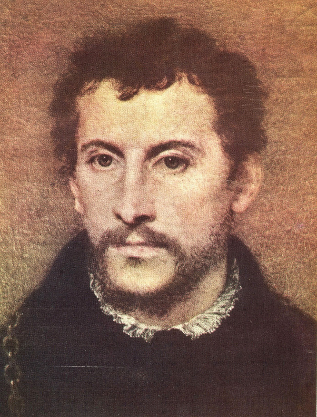 Тициан. Портрет Ипполито Риминальди. Фрагмент. 1540.