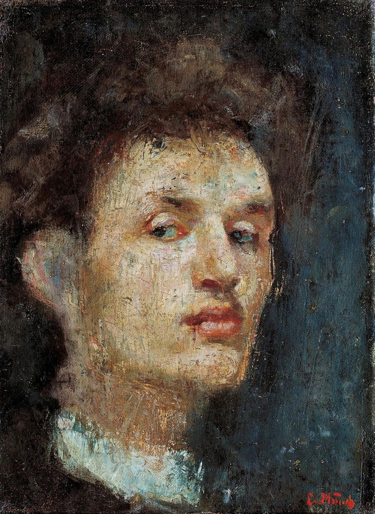 Эдвард Мунк. "Автопортрет". 1866. Национальная художественная галерея, Осло.
